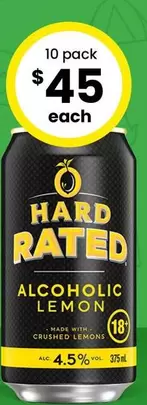 Hard Rated - 4.5% Premix Range Cans 375mL offers at $45 in The Bottle-O