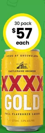 XXXX - Gold Block Cans 375mL offers at $57 in The Bottle-O