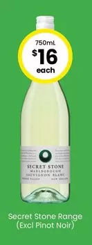 Secret Stone -  Range (Excl Pinot Noir) offers at $16 in The Bottle-O
