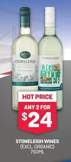 Stoneleigh -  Wines (excl Organic) 750ml offers at $24 in Bottlemart