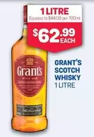 Grant's - Scotch Whisky offers at $62.99 in Bottlemart