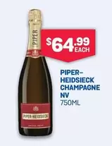 Piper-Heidsieck - Piper- Heidsieck Champagne Nv 750ml offers at $64.99 in Bottlemart