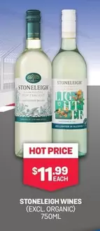 Stoneleigh -  Wines (excl. Organic) 750ml offers at $11.99 in Bottlemart