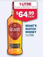Grant's - Scotch Whisky offers at $64.99 in Bottlemart