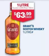 Grant's - Scotch Whisky offers at $63.99 in Bottlemart