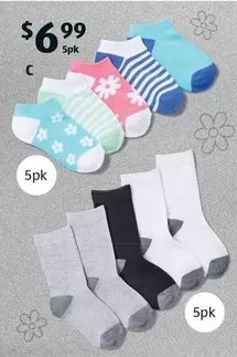 Children’s Socks 5pk offers at $6.99 in ALDI