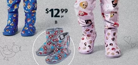 Children’s Licensed Slipper Boots offers at $12.99 in ALDI