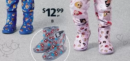 Children’s Licensed Slipper Boots offers at $12.99 in ALDI