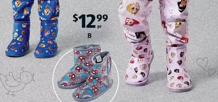 Children’s Licensed Slipper Boots offers at $12.99 in ALDI