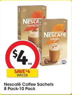 Nescafe - Coffee Sachets 8 Pack-10 Pack offers at $4 in Coles