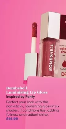 Luminising Lip Gloss Inspired By Fenty offers at $14.99 in Ramsay Pharmacy