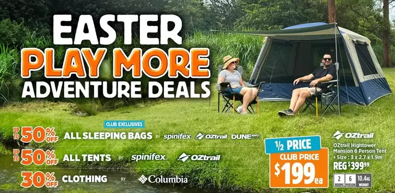 Spinifex - All Sleeping Bags offers at $199 in Anaconda