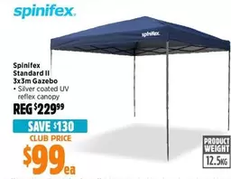 Spinifex - Standard II 3x3m Gazebo offers at $99 in Anaconda