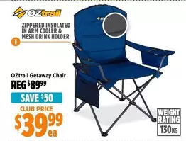 Oztrail - OZtrail Getaway Chair offers at $39.99 in Anaconda