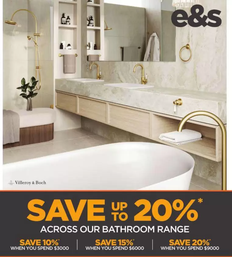 Across Our Bathroom Range offers in E&S
