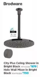 City Plus Celing Shower In Bright Black offers at $879 in E&S