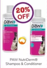Paw - Nutriderm Shampoo & Conditioner offers in Just For Pets