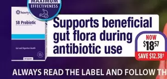 Henry Blooms - Sb Probiotic 30 Vegetarian Capsules offers at $18.57 in Wizard Pharmacy