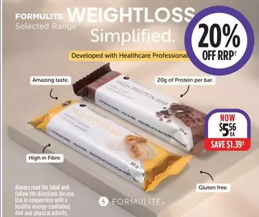 Formulite - Selected Range offers at $5.56 in Wizard Pharmacy