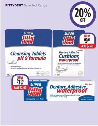 Fittydent - Selected Range offers at $7.99 in Wizard Pharmacy