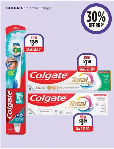 Colgate -  Selected Range offers at $3.49 in Wizard Pharmacy