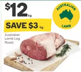 Australian Lamb Leg Roast offers at $12 in Woolworths