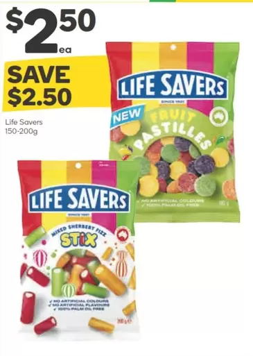 Lifesavers - 150-200g offers at $2.5 in Woolworths