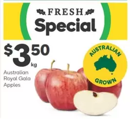 Australian Royal Gala Apples offers at $3.5 in Woolworths