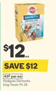 Pedigree - Dentastix Dog Treats Pk 28 offers at $12 in Woolworths