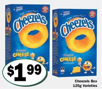 Cheezels -  Box 125g Varieties offers at $1.99 in Friendly Grocer