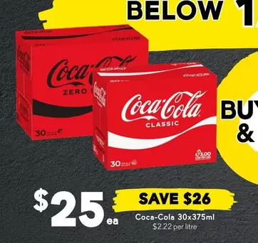 Coca Cola - 30x375ml offers at $25 in Drakes