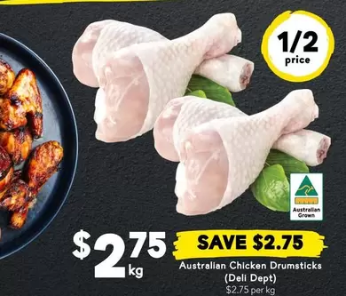 Australian Chicken Drumsticks (Deli Dept) offers at $2.75 in Drakes