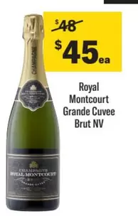Brut - Royal Montcourt Grande Cuvee  Nv offers at $45 in Liquorland