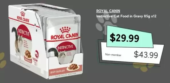 Royal Canin -  Instinctive Cat Food In Gravy 85g X12 offers at $29.99 in Petbarn