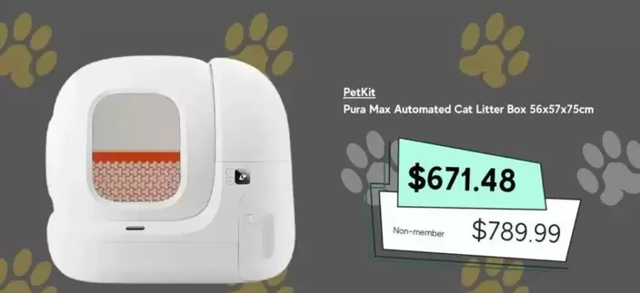 PetKit - Pura Max Automated Cat Litter Box offers at $671.48 in Petbarn