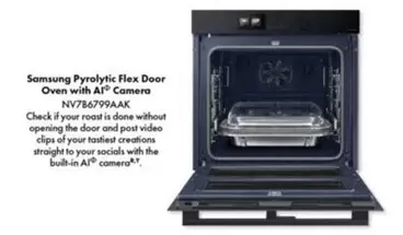 Samsung -  Pyrolytic Flex Door Oven with Aa Camera offers in The Good Guys