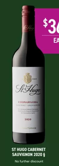 St Hugo -  Cabernet Sauvignon 2020 offers at $36 in Dan Murphy's