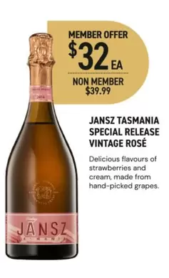 Jansz - Tasmania Special Release Vintage Rose offers at $39.99 in Dan Murphy's