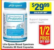 Life-space - Broad Spectrum Probiotic 60 Hard Capsules offers at $29.99 in My Chemist