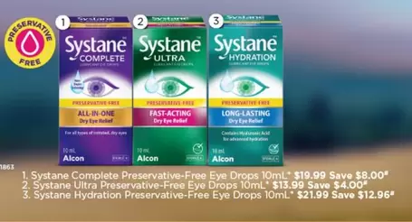 Systane - Complete Preservative-Free Eye Drops 10mL offers at $19.99 in Good Price Pharmacy