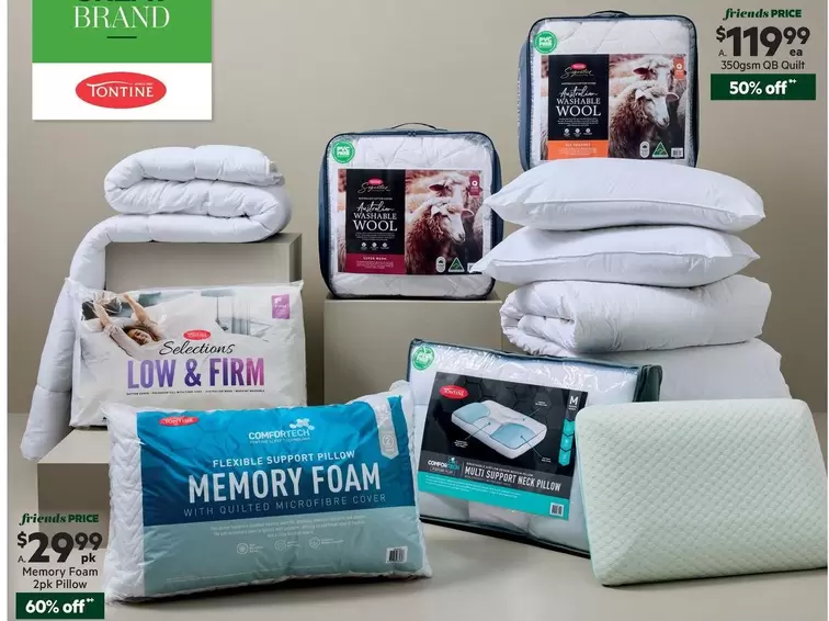 Tontine - Memory Foam Black Quadrato offers at $29.99 in Harris Scarfe