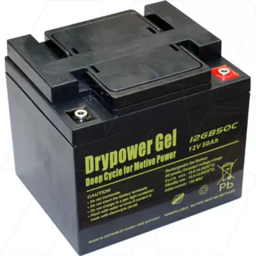 Drypower 12V 50Ah Gel Type SLA Cyclic Battery offers in Battery World