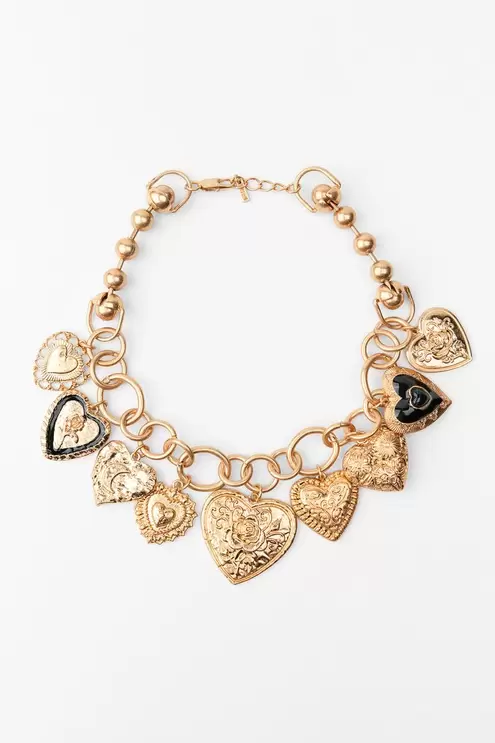 NECKLACE WITH HEART CHARMS offers at $65.95 in Zara