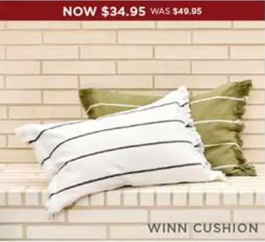 Winn Cushion offers at $34.95 in Bed Bath N' Table