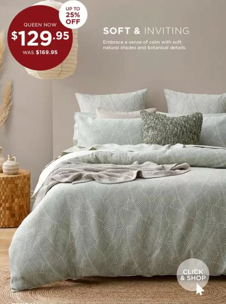 Soft & Inviting offers at $129.95 in Bed Bath N' Table