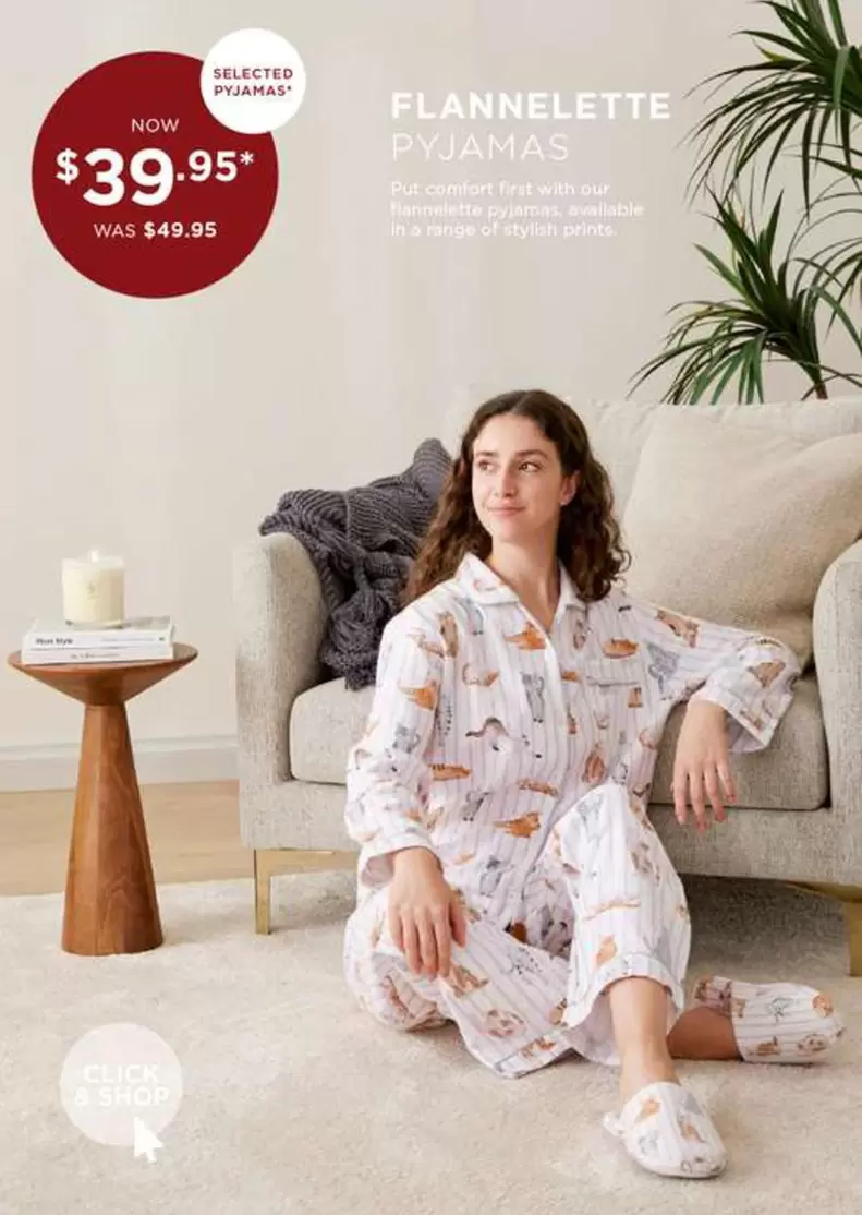 Flannelette - Pyjamas offers at $39.95 in Bed Bath N' Table