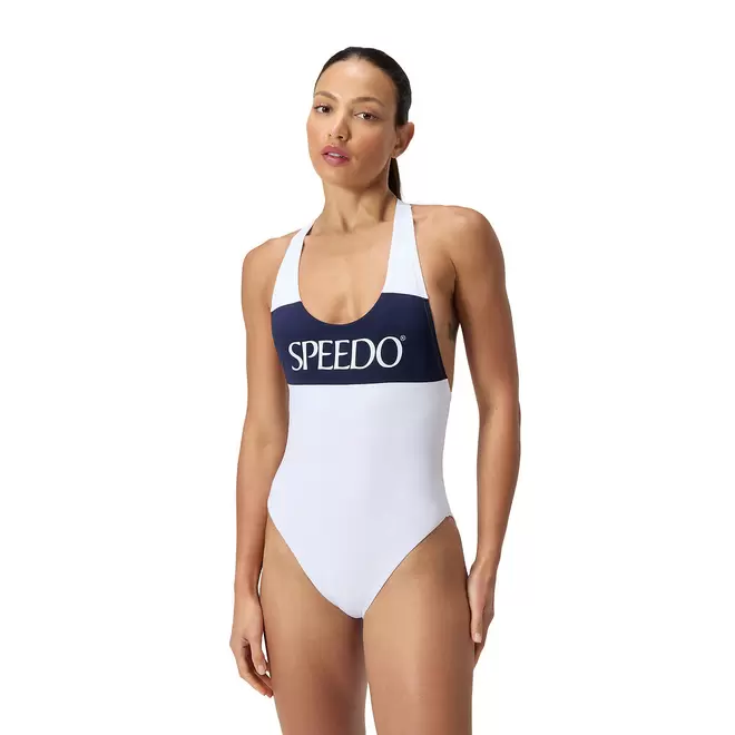 Womens Racerback One Piece White offers at $80 in Speedo