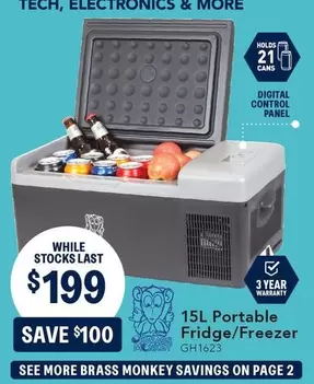15L Portable Fridge/Freezer offers at $199 in Jaycar Electronics
