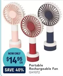 Portable Rechargeable Fan offers at $14.95 in Jaycar Electronics
