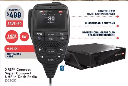Dash - XRSTM Connect Super Compact UHF In- Radio offers at $499 in Jaycar Electronics